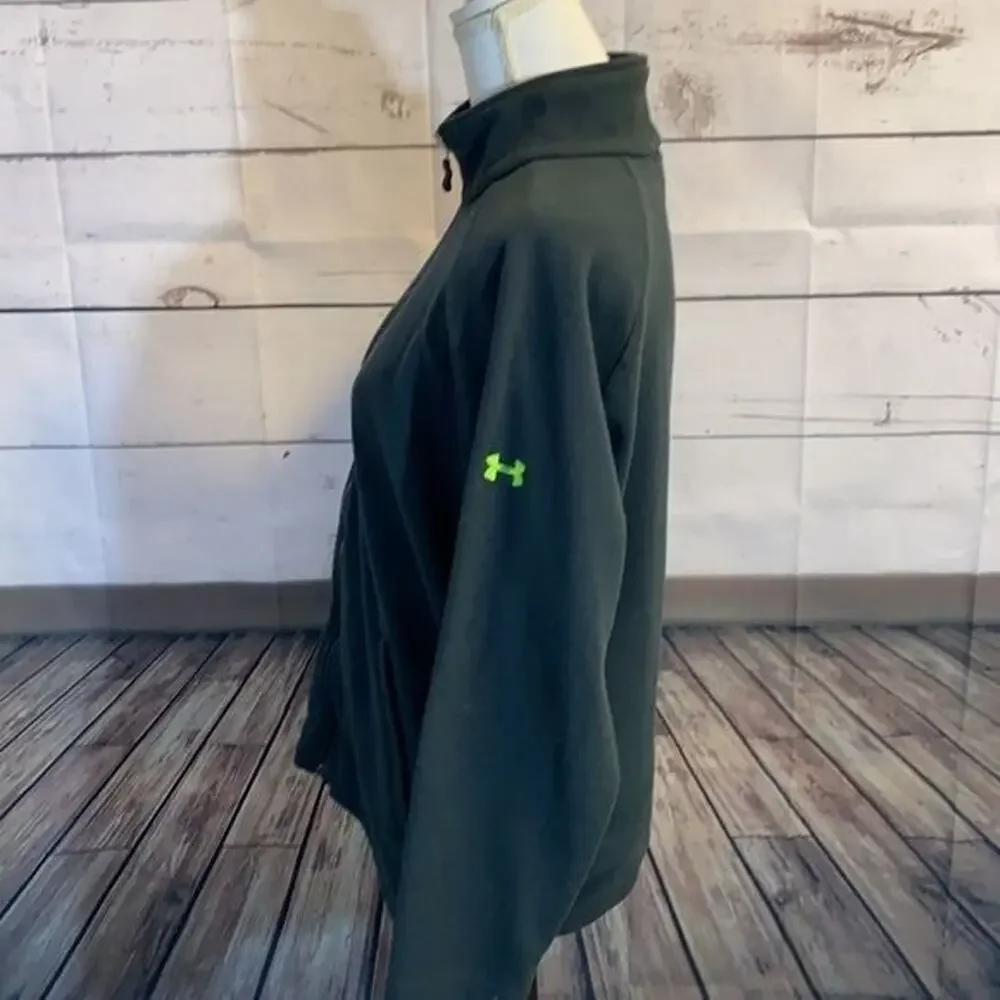 Under Armour Sweatshirt Youth XL Gray cold gear full zip fleece YXL Soft Stretch
